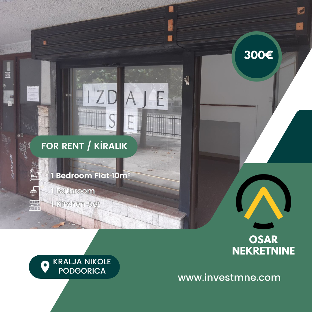 Gewerbeobjekt zur Miete in Kralj Nikole, 10 m²
