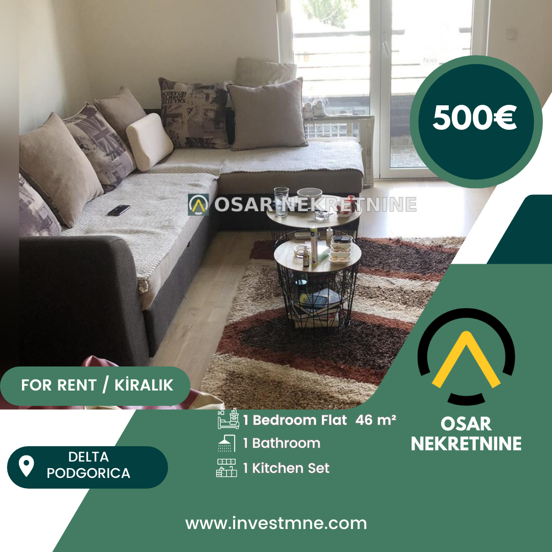 1-Zimmer-Wohnung zur Miete in Delta, 46 m²
