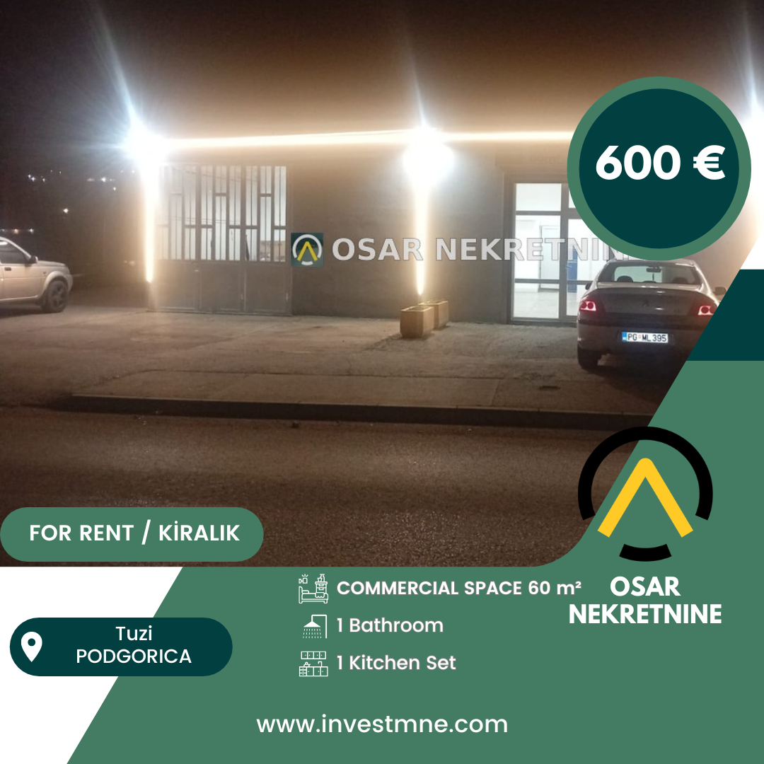 Podgorica _ Konik _ İşyeri _ 60 m² _ Kısmi Eşyalı