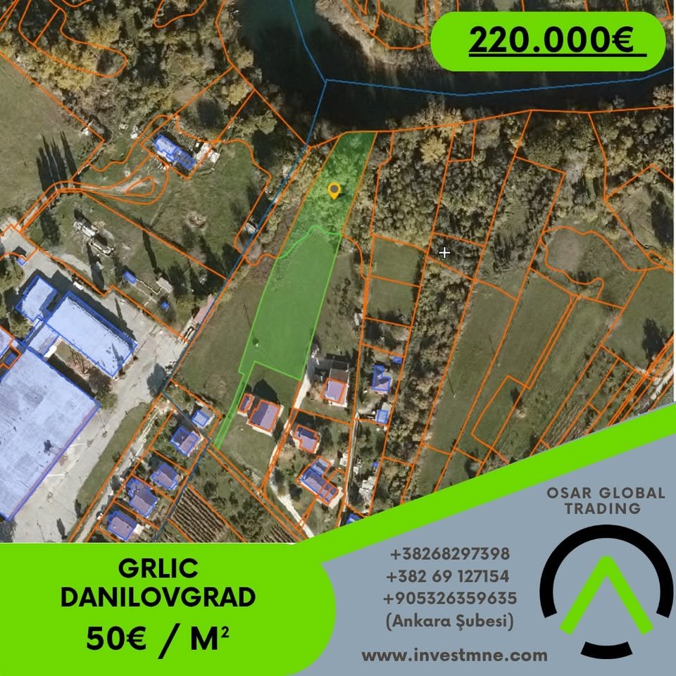 Danilovgrad _ GRLIĆ _ Arsa _ 4430 m²